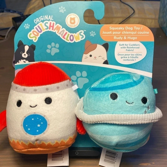 Squishmallows Rudy & Hugo squeaky dog toys​ - Picture 1 of 4